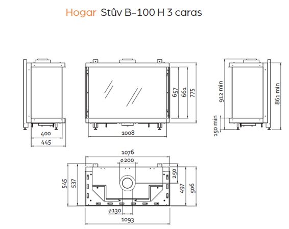 B-Fire 100 H 3 caras